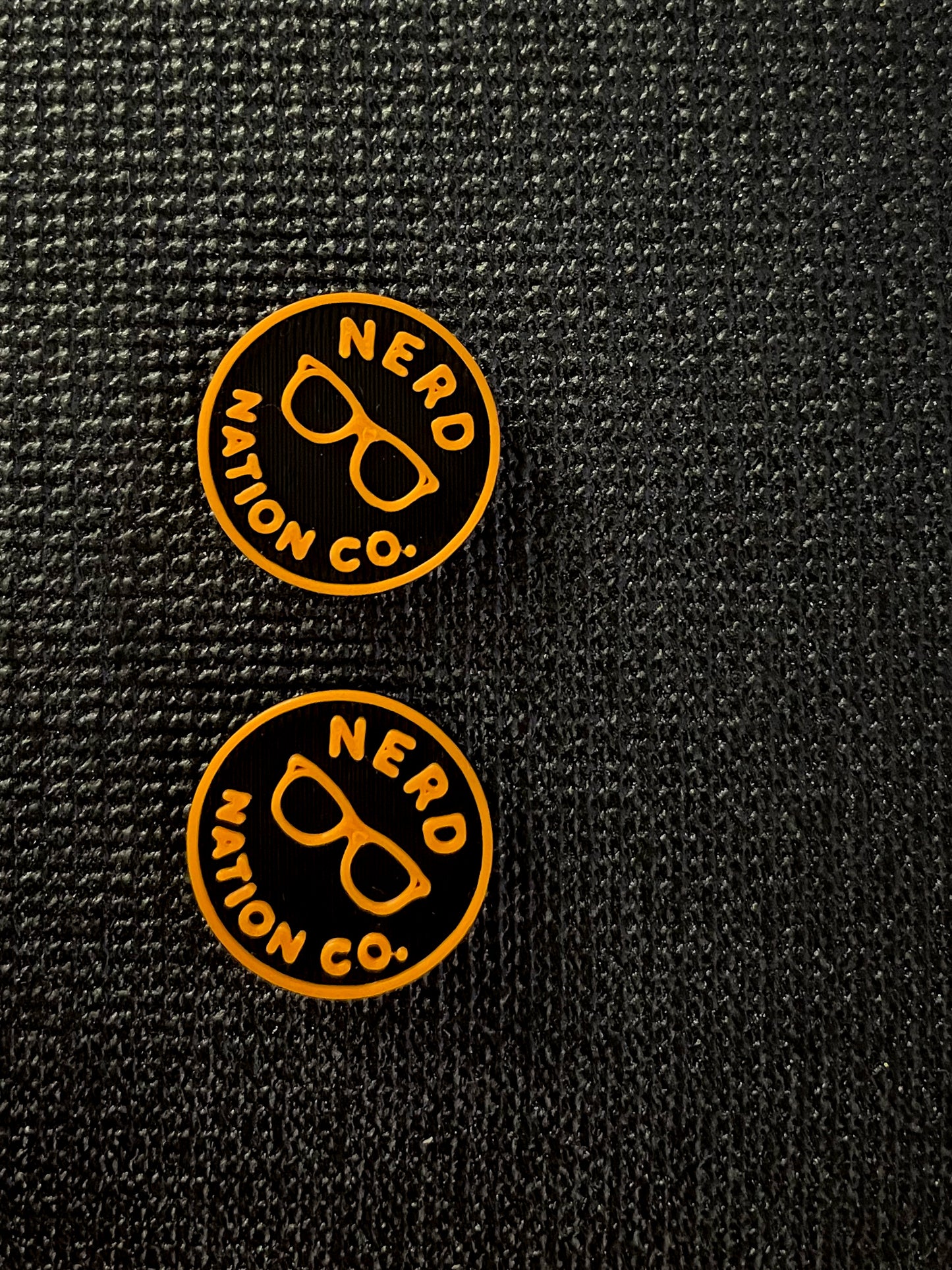 Nerd Nation Co. Orange Button (Small - Non glow)