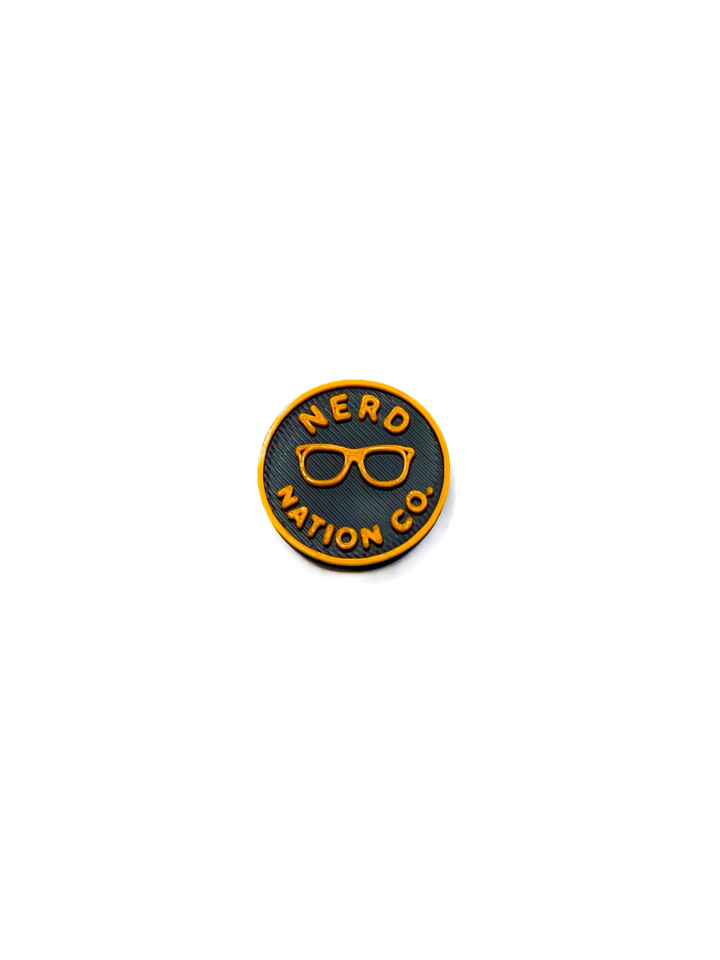 Nerd Nation Co. Orange Button (Small - Non glow)