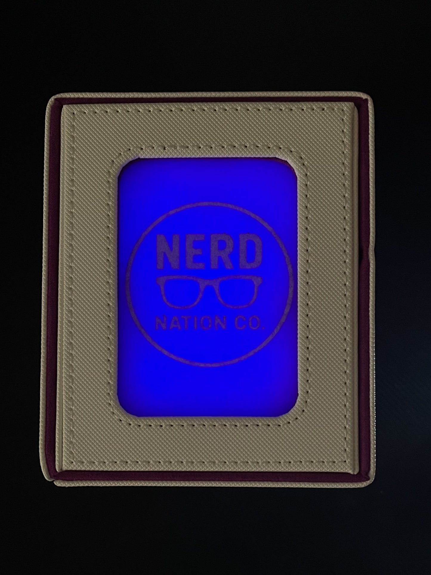 ZLCA Commander Deck Box with Nerd Nation GLO Window Insert (White& Purple)