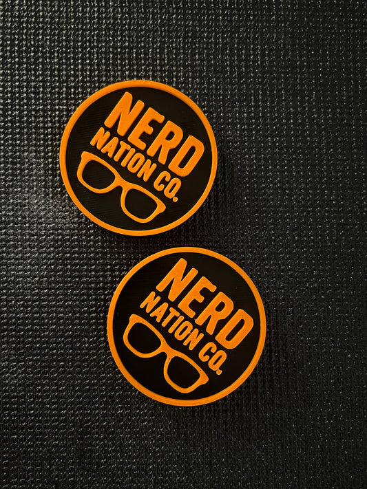 Nerd Nation Co. Orange Button (Large - Non glow)